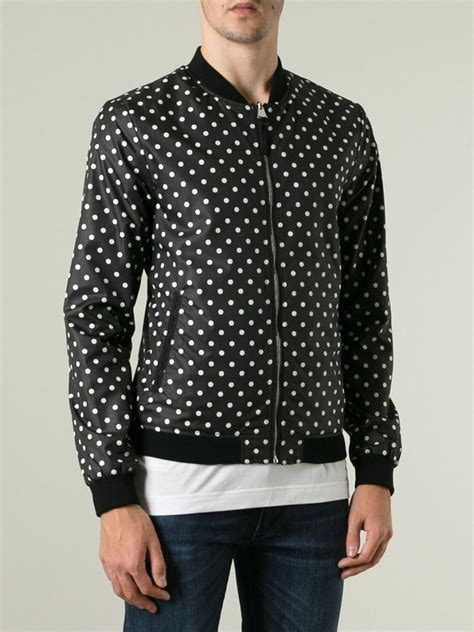 polka dot bomber jacket